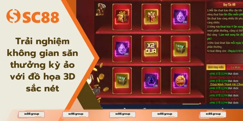 Trải nghiệm không gian săn thưởng kỳ ảo với đồ họa 3D sắc nét
